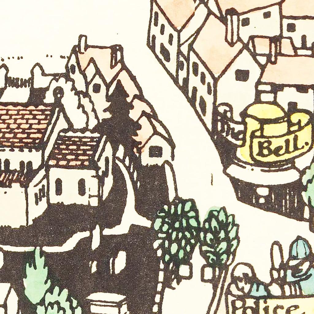 Vintage Map of Petersfield, England 1922