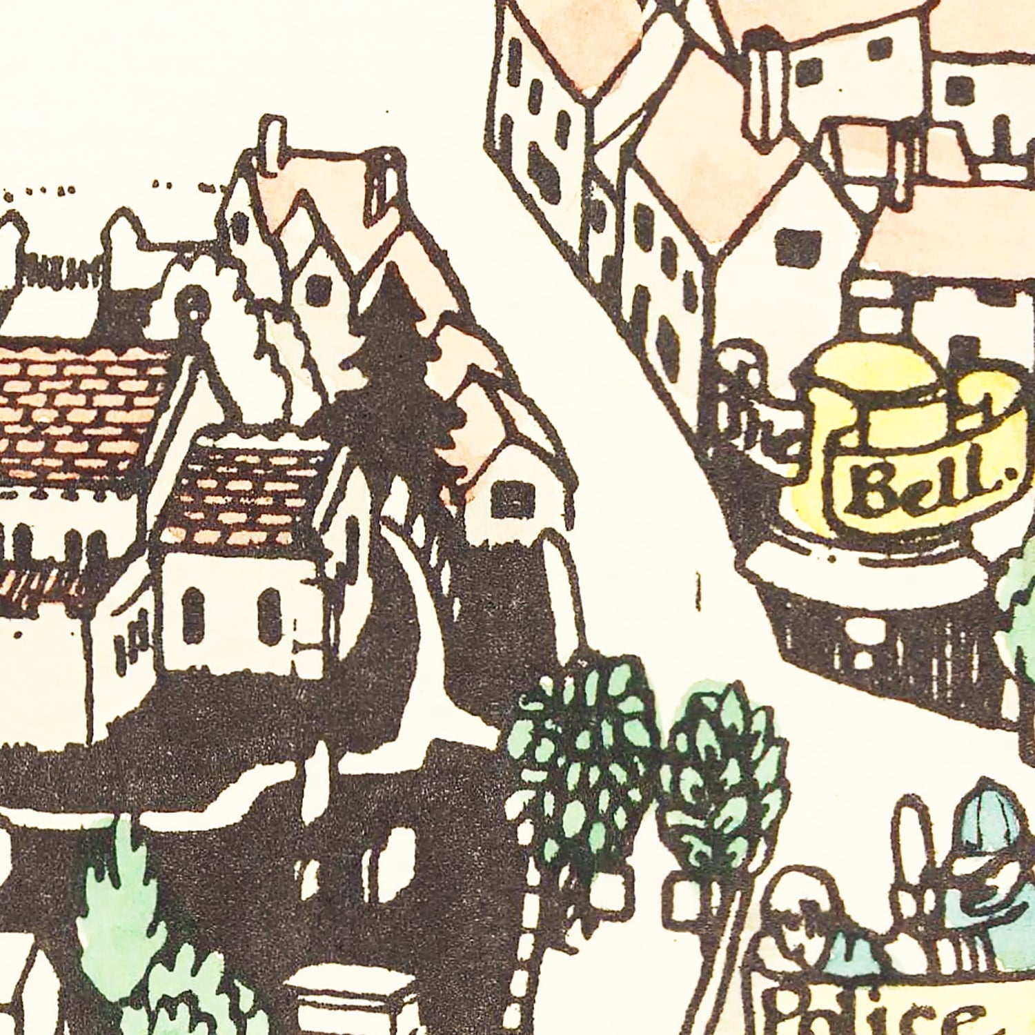 Vintage Map of Petersfield, England 1922