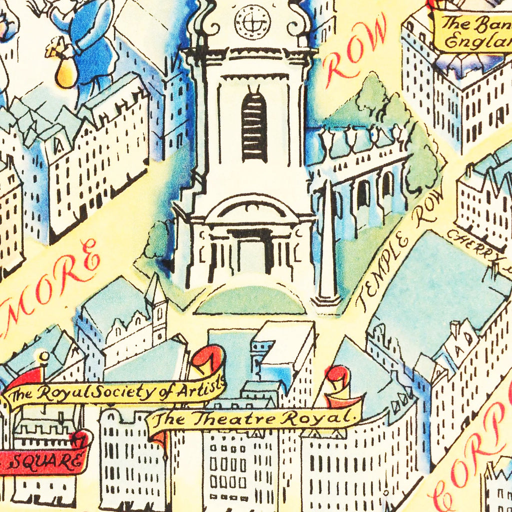 Vintage Map of Birmingham, England 1940