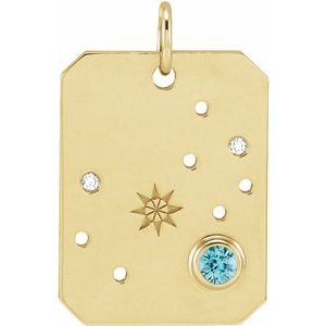 Zodiac Constellation Necklace or Pendant