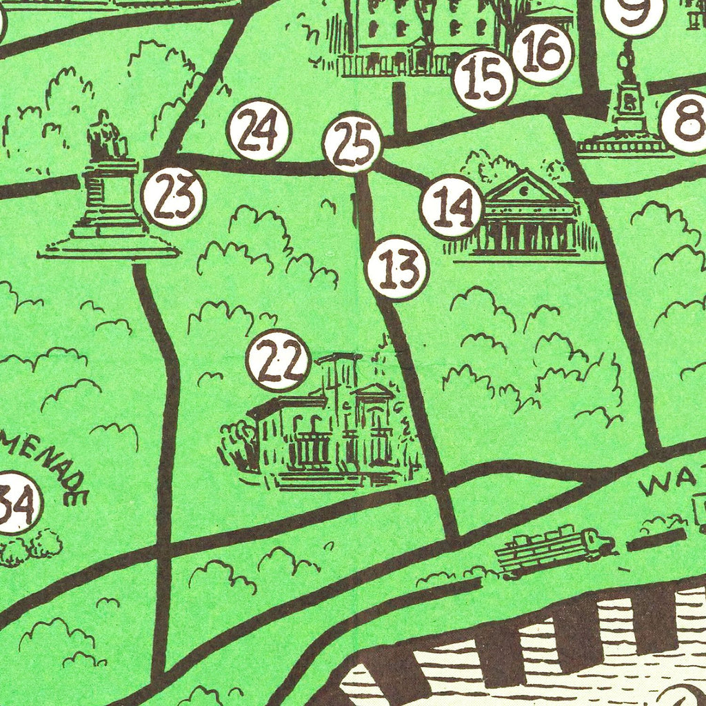 Vintage Map of Portland, Maine 1948