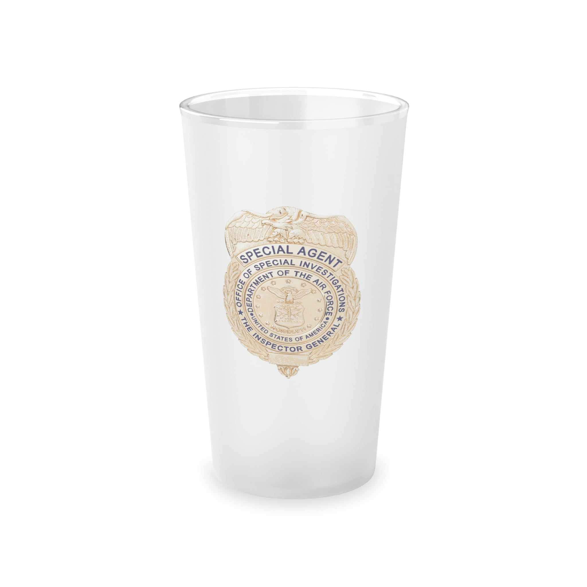 OSI Badge Frosted Pint Glass, 16oz