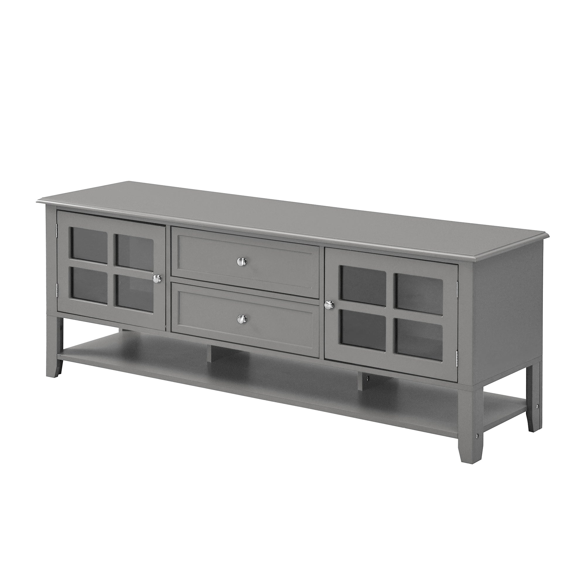 TV Stand for TVs up to 60'', Entertainment Center with Multifunctional Storage Space, TV Cabinet with Modern Design, Media Console for Living Room, Bedroom