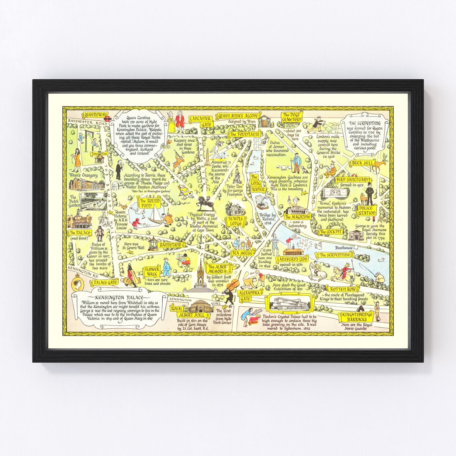 Vintage Map of Kensington Palace, 1948