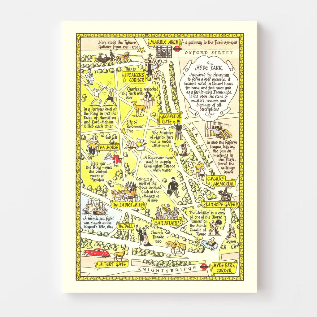 Vintage Map of Hyde Park, 1948