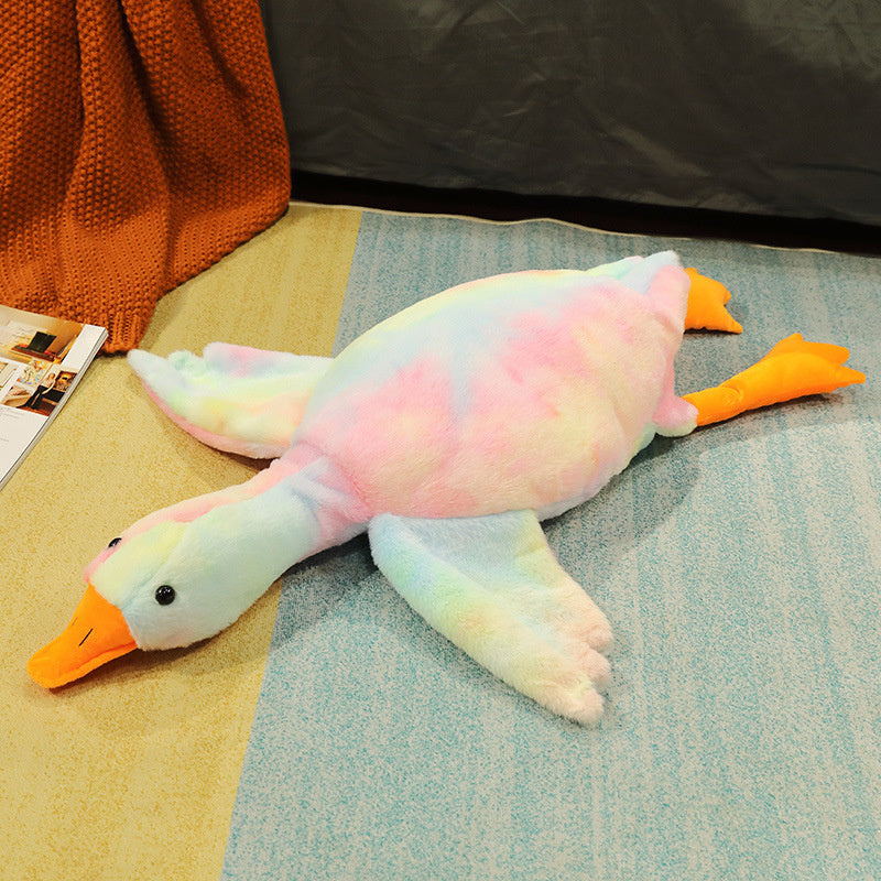 Big White Goose Plush Doll Pillow – Soft Sleeping Toy for Kids & Adults