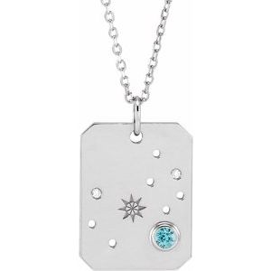 Zodiac Constellation Necklace or Pendant