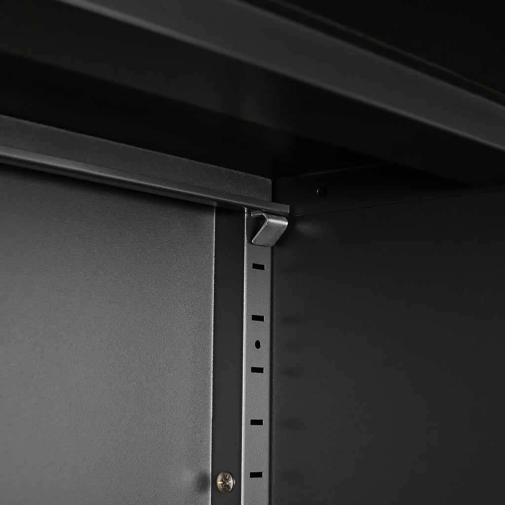 Storage Locker,File Organizer, Storage Cabinet with Door Locks and Two Adjustable Shelves, Suitable as a Cabinet for Home, Office, School & Garage Use