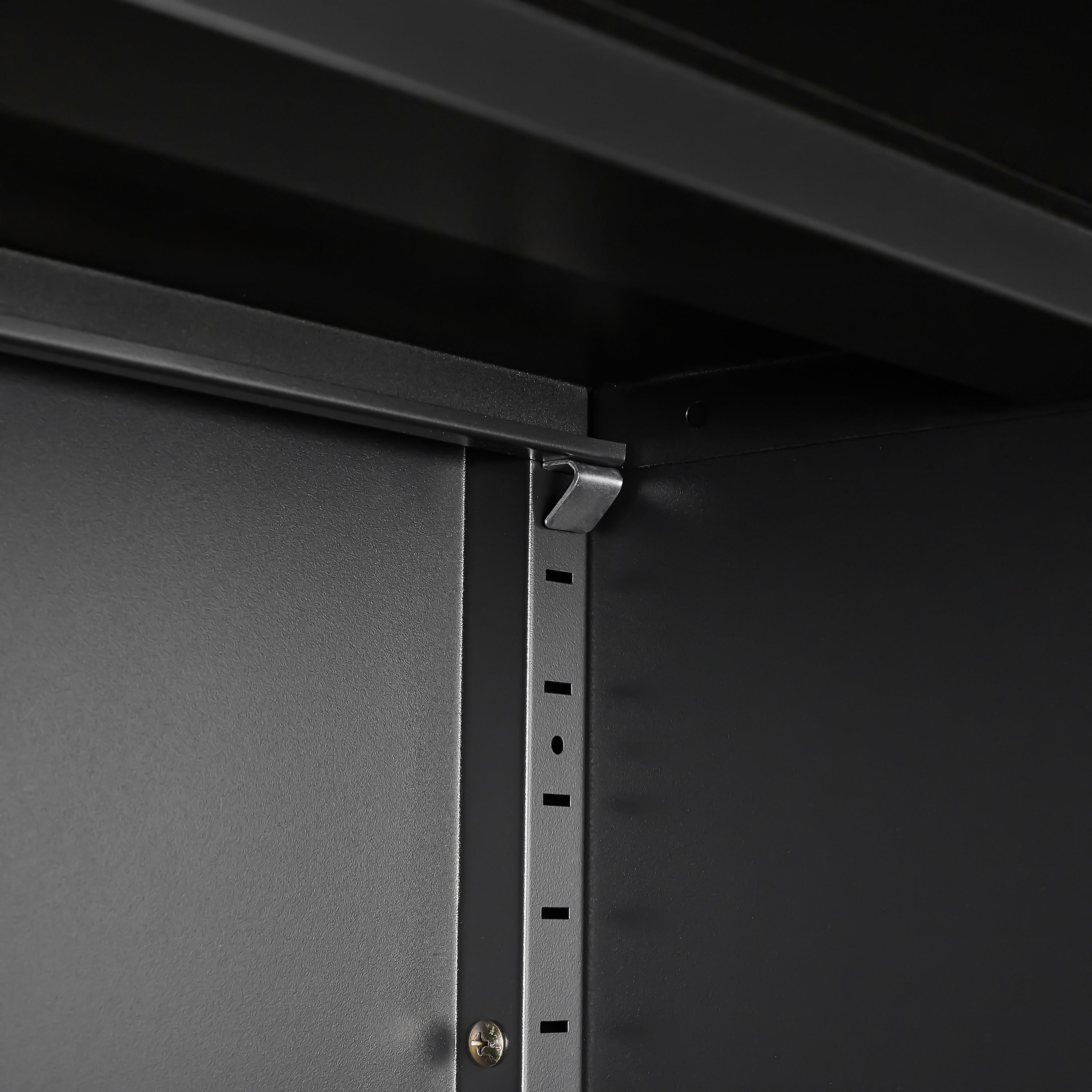 Storage Locker,File Organizer, Storage Cabinet with Door Locks and Two Adjustable Shelves, Suitable as a Cabinet for Home, Office, School & Garage Use