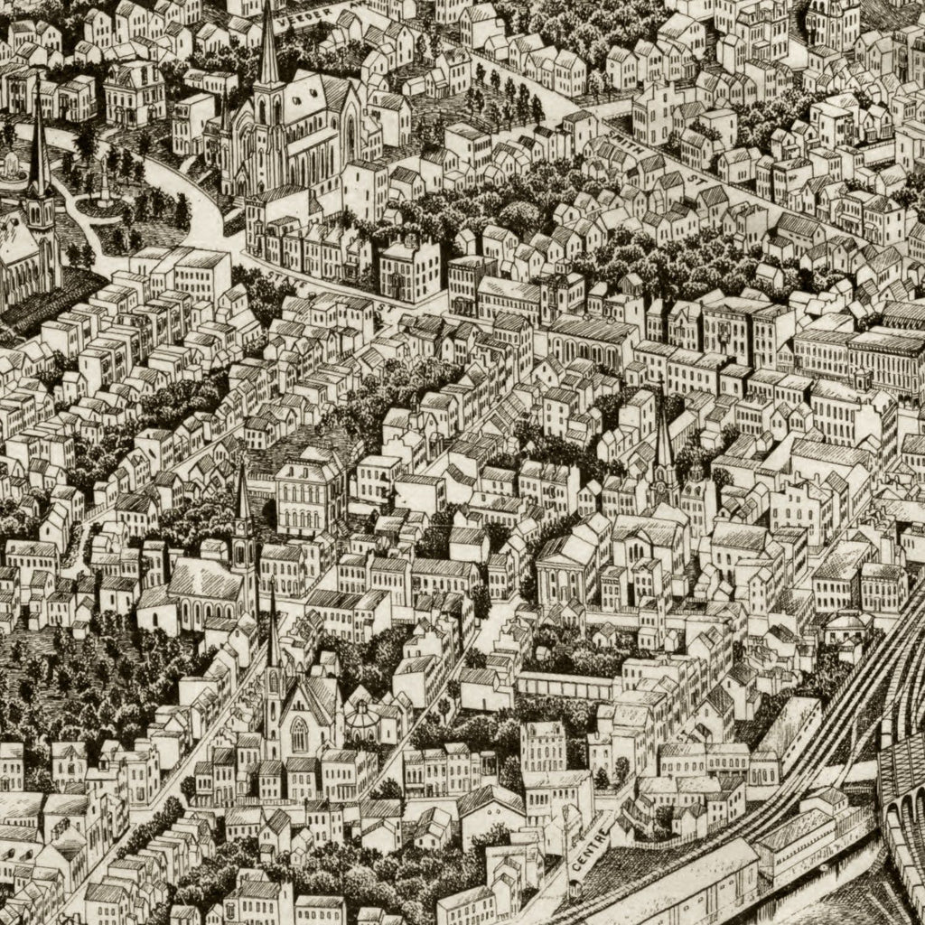 Vintage Map of Schenectady, New York 1882