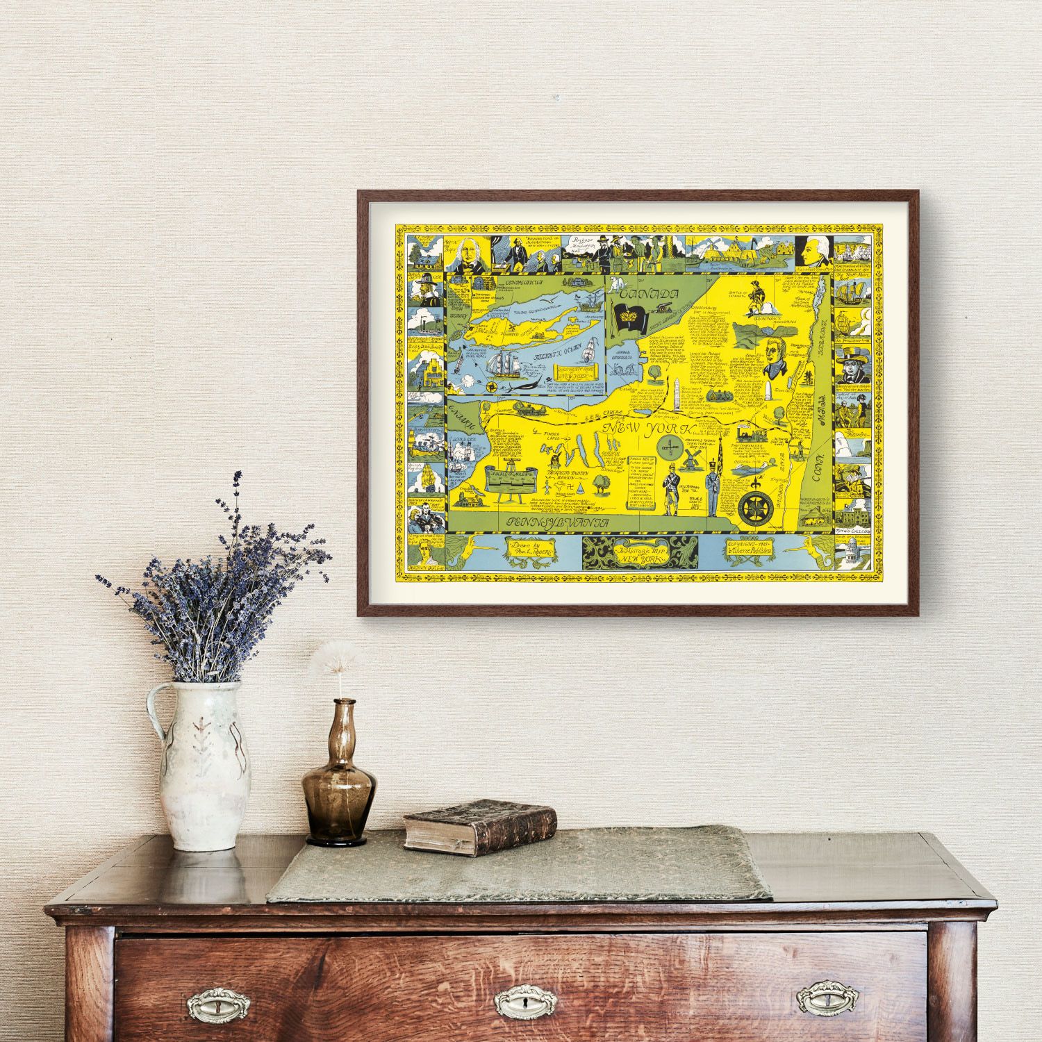 Vintage Map of New York 1928