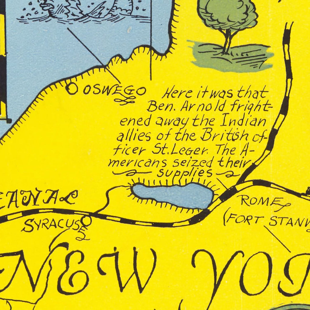 Vintage Map of New York 1928