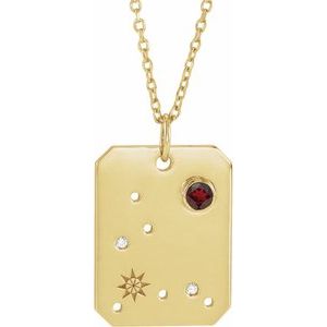 Zodiac Constellation Necklace or Pendant