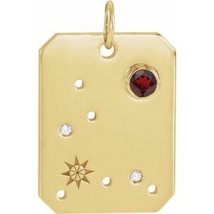 Zodiac Constellation Necklace or Pendant