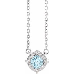 Birthstone Halo-Style Necklace