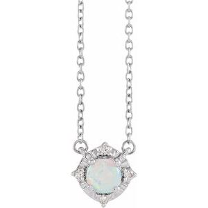 Birthstone Halo-Style Necklace
