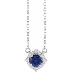 Birthstone Halo-Style Necklace