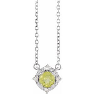 Birthstone Halo-Style Necklace