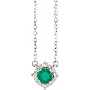Birthstone Halo-Style Necklace