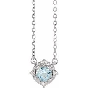 Birthstone Halo-Style Necklace