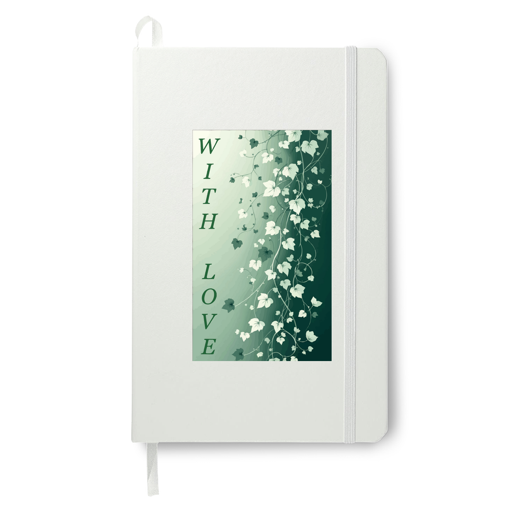 With Love Green Vines Colorful Hardcover Journal