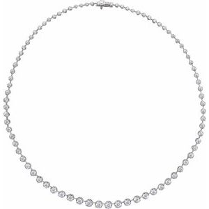 14K White Gold 6 3/4 CTW Lab-Grown Diamond Line 16" Necklace