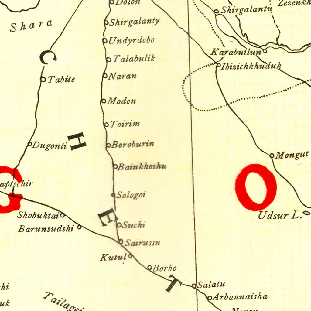 Vintage Map of Mongolia 1917