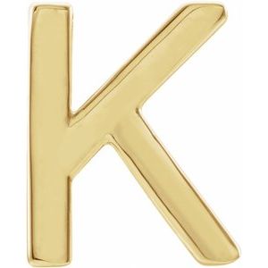 Single Initial Earring