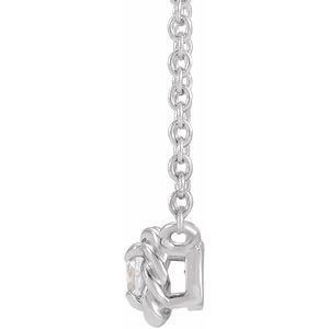 Sterling Silver 4mm :: 1/4 CT Natural Diamond Claw-Prong Rope 18" Necklace