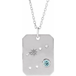 Zodiac Constellation Necklace or Pendant