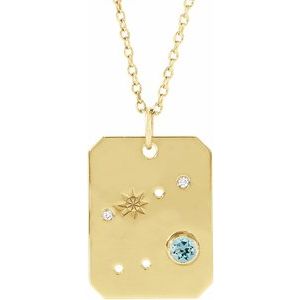 Zodiac Constellation Necklace or Pendant