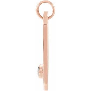 14K Rose Gold Natural Black Spinel & .01 CTW Natural Diamond Aquarius Constellation Pendant