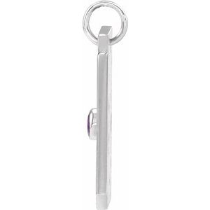 Platinum Natural Amethyst & .01 CTW Natural Diamond Sagittarius Constellation Pendant