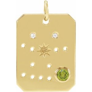 Zodiac Constellation Necklace or Pendant