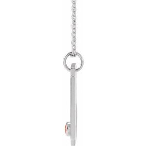 Sterling Silver Natural Mexican Fire Opal & .01 CTW Natural Diamond Taurus Constellation 16-18" Necklace