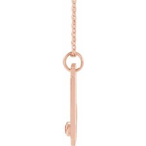 14K Rose Gold Natural Mexican Fire Opal & .01 CTW Natural Diamond Taurus Constellation 16-18" Necklace