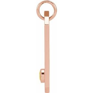 14K Rose Gold Natural Citrine & .01 CTW Natural Diamond Leo Constellation Pendant