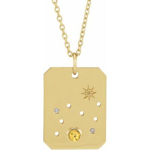 Zodiac Constellation Necklace or Pendant