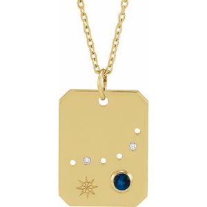 Zodiac Constellation Necklace or Pendant
