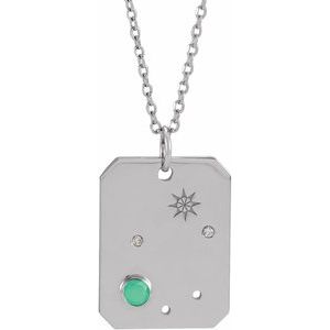 Zodiac Constellation Necklace or Pendant