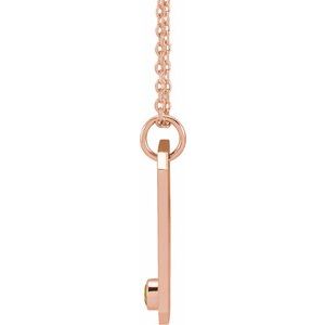 14K Rose Gold Natural Spessartite Garnet & .01 CTW Natural Diamond Virgo Constellation 16-18" Necklace