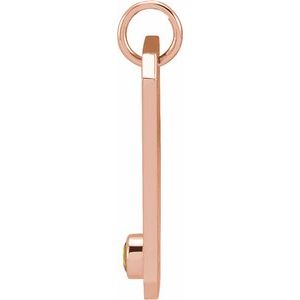 14K Rose Gold Natural Spessartite Garnet & .01 CTW Natural Diamond Virgo Constellation Pendant