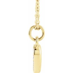 14K Yellow Gold Petite Pav����.04 CTW Natural Diamond Numeral 9 16-18" Necklace