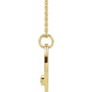 14K Yellow Gold Natural Citrine Leo Zodiac 16-18" Necklace