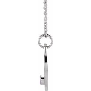 Sterling Silver Natural Amethyst Sagittarius Zodiac 16-18" Necklace
