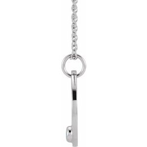 Sterling Silver Natural Aquamarine Cancer Zodiac 16-18" Necklace