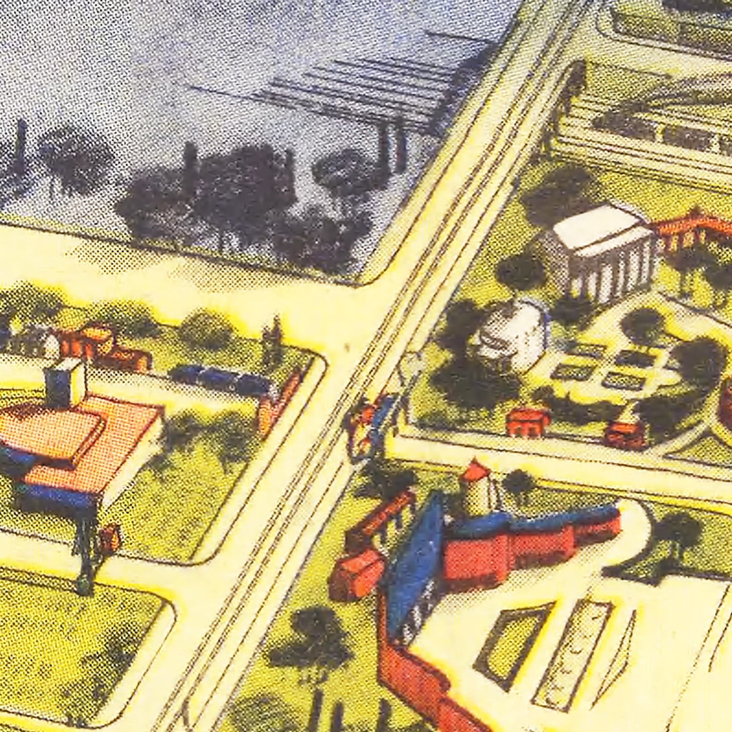 Vintage Map of Great Lakes Exposition Cleveland, 1936