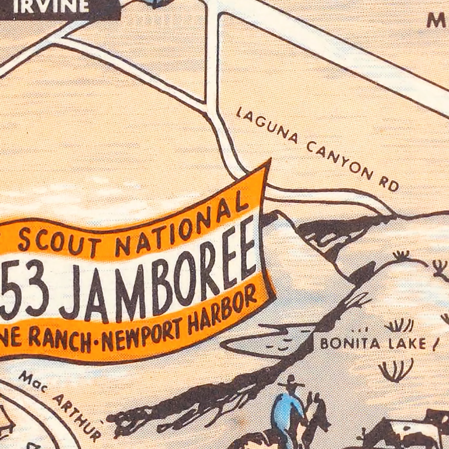 Vintage Map of Orange County Jamboree Playland, 1953