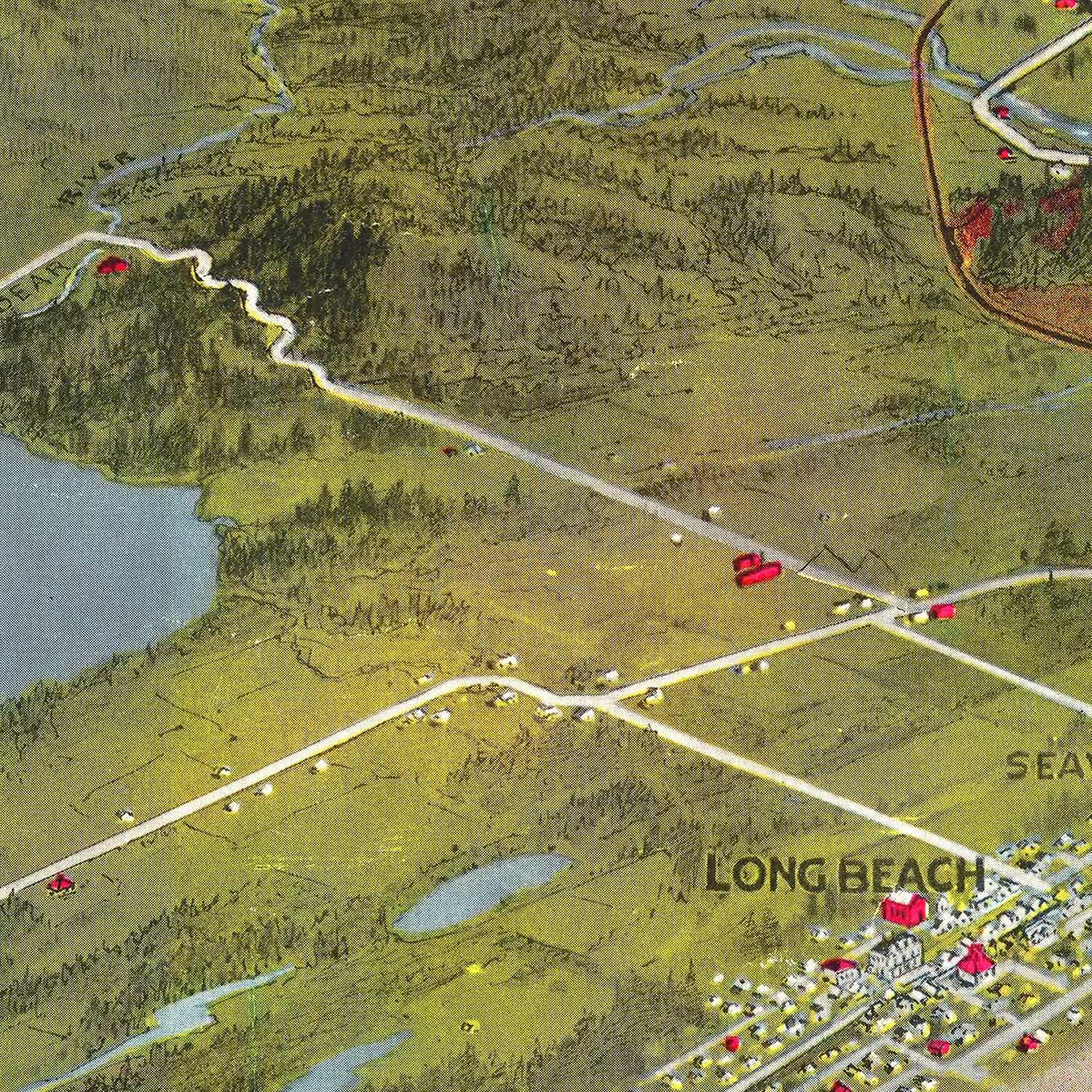 Vintage Map of North Beach Washington, 1918