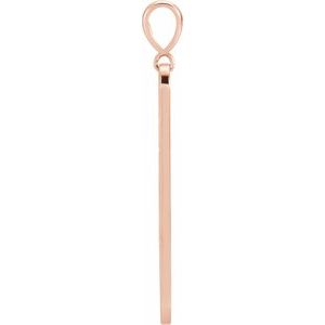 14K Rose Gold .01 CTW Natural Diamond Moon Phase Bar Pendant